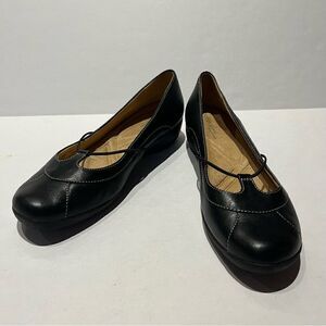 Natural Soul by Naturalizer Women's Leather Loafers Black Size 10M Slip On